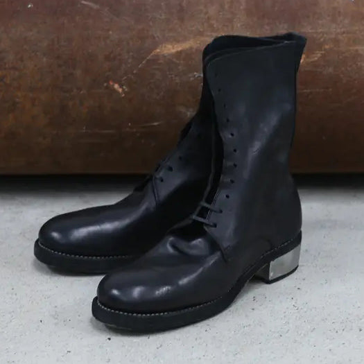 GUIDI horseskin platform metal heel shoes 791ZI BLKT